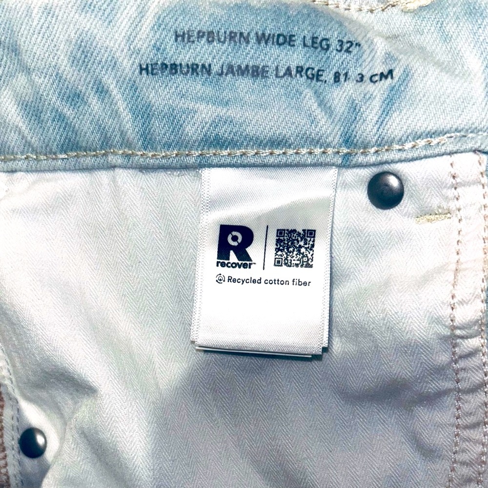 NWT DL1961 SZ 14/32 “Hepburn” wide leg high rise vintage inspired 5-pocket jeans - Picture 7 of 12
